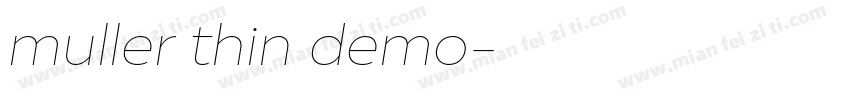 muller thin demo字体转换